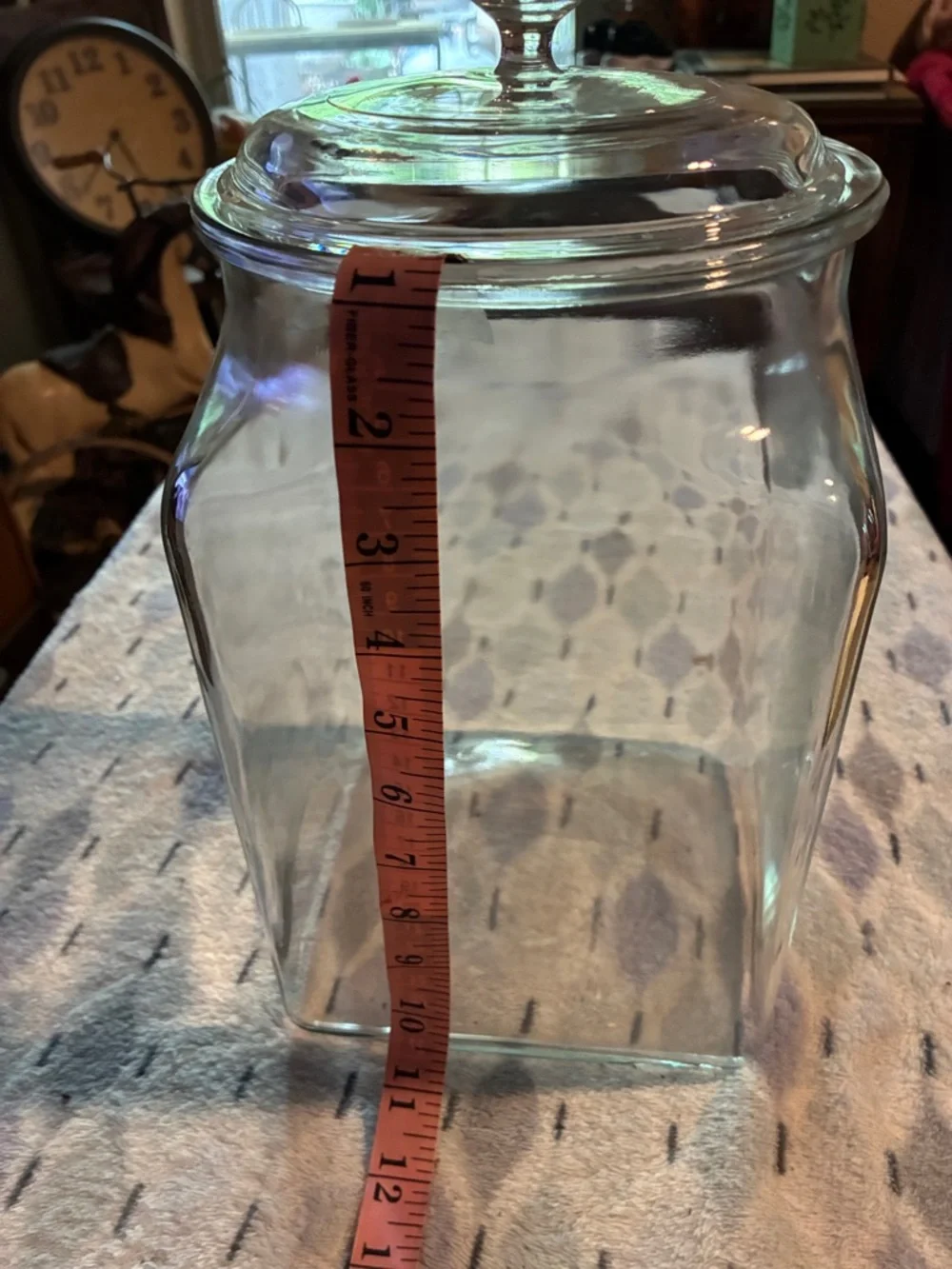 Large Clear Glass Storage Jar with Lid - Home Storage & Organization
